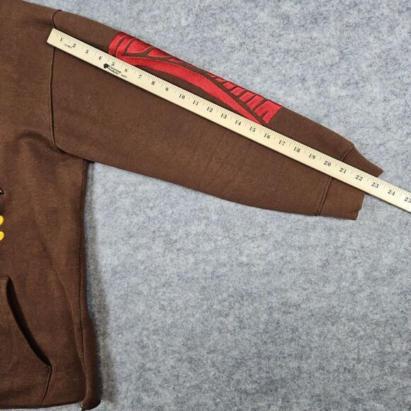 Hoodshark‎ Hoodie Men's Brown Size XL Patches Embroidered Streetwear Rap Hip Hop - Picture 13 of 16